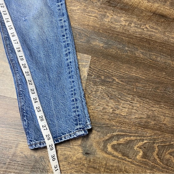 American Eagle 90s Slim Boyfriend Jeans Womens 6 LONG Hi Rise Distressed Denim - Picture 7 of 10